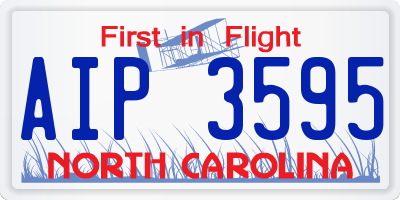 NC license plate AIP3595