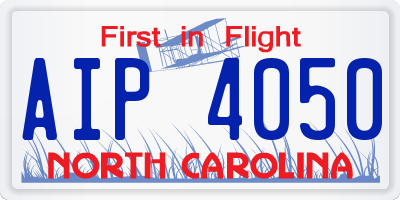 NC license plate AIP4050