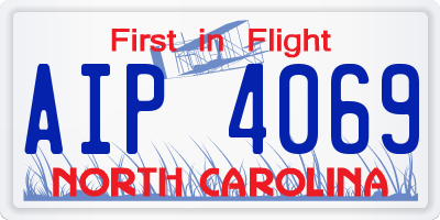 NC license plate AIP4069
