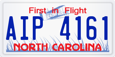 NC license plate AIP4161