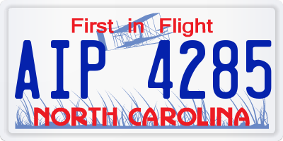 NC license plate AIP4285