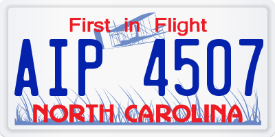 NC license plate AIP4507