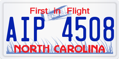 NC license plate AIP4508