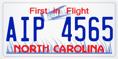NC license plate AIP4565