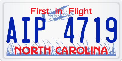 NC license plate AIP4719