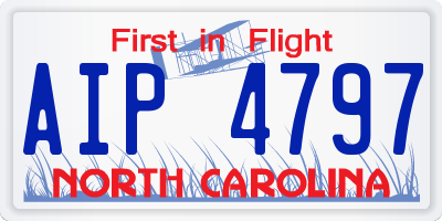 NC license plate AIP4797