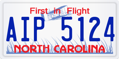 NC license plate AIP5124