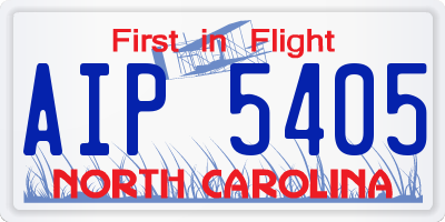 NC license plate AIP5405