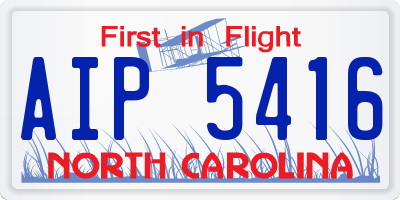 NC license plate AIP5416