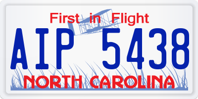 NC license plate AIP5438