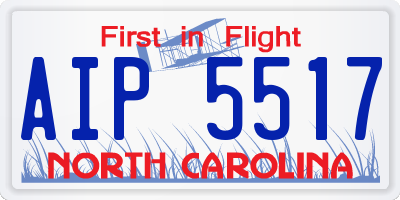 NC license plate AIP5517