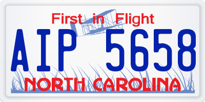 NC license plate AIP5658