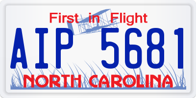NC license plate AIP5681