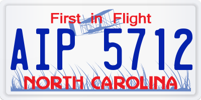 NC license plate AIP5712