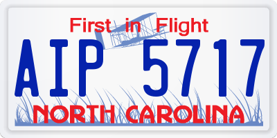 NC license plate AIP5717