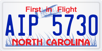 NC license plate AIP5730