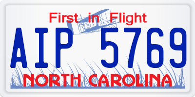 NC license plate AIP5769