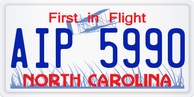 NC license plate AIP5990