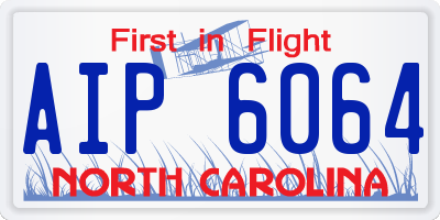 NC license plate AIP6064
