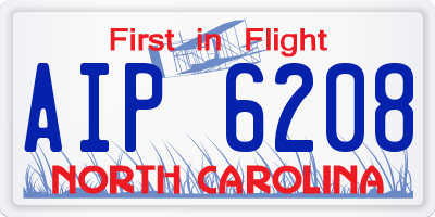 NC license plate AIP6208