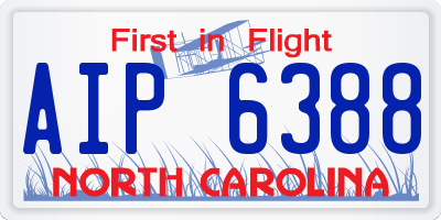 NC license plate AIP6388
