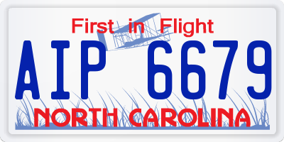NC license plate AIP6679