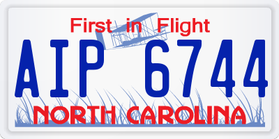 NC license plate AIP6744