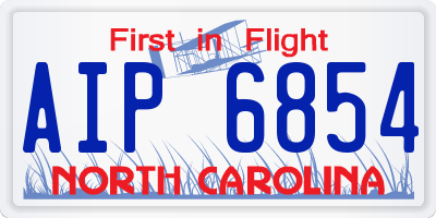 NC license plate AIP6854