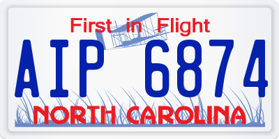 NC license plate AIP6874