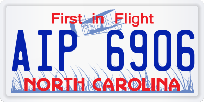 NC license plate AIP6906