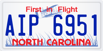 NC license plate AIP6951