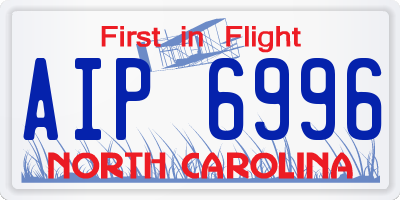 NC license plate AIP6996