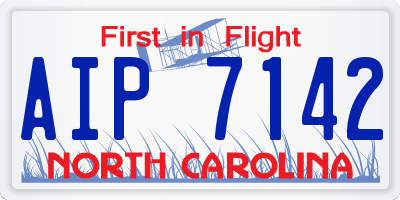 NC license plate AIP7142