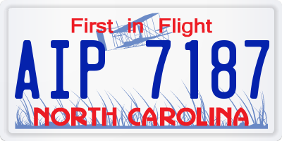 NC license plate AIP7187
