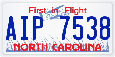 NC license plate AIP7538