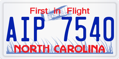 NC license plate AIP7540