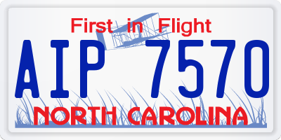 NC license plate AIP7570