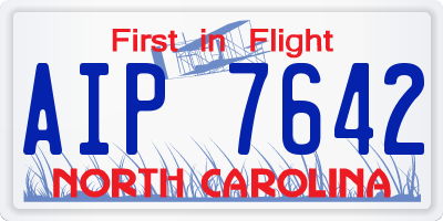 NC license plate AIP7642