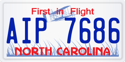 NC license plate AIP7686