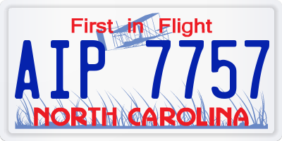 NC license plate AIP7757
