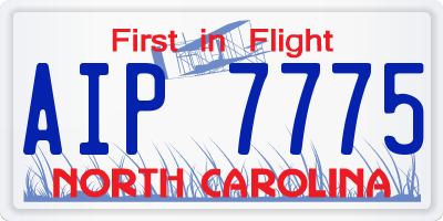 NC license plate AIP7775