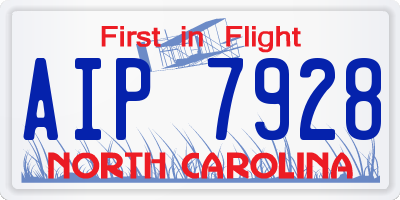 NC license plate AIP7928