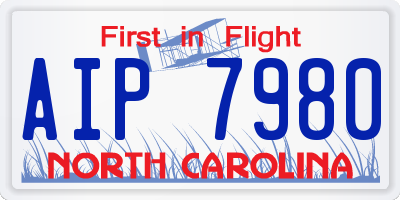 NC license plate AIP7980