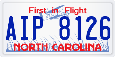 NC license plate AIP8126