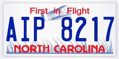 NC license plate AIP8217
