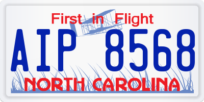 NC license plate AIP8568