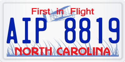 NC license plate AIP8819