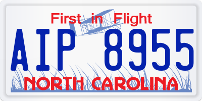 NC license plate AIP8955