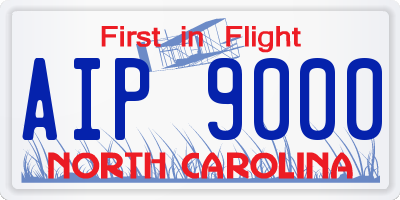 NC license plate AIP9000