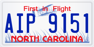 NC license plate AIP9151